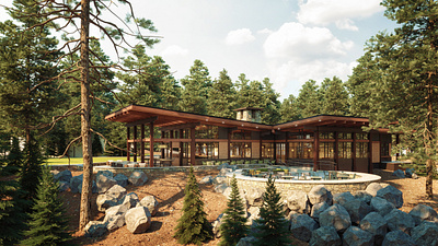 CGI - Schaffer Mill Restaurant 3d 3dsmax archviz coronarender daylight exterior forest render visualization