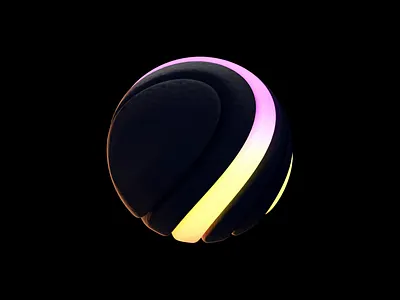 Glowing twisted ball 3d ai animation ball color colorful graphic design light loading motion motion graphics sphere