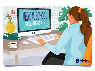 Med School Requirement 2d illustration adobe illustrator cc blog design flat graphic design illustration