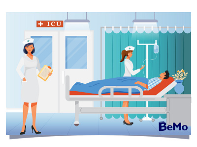 Nursing 2d illustration adobe illustrator cc blog design flat graphic design illustration