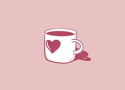 Cup o' love drawing illustration