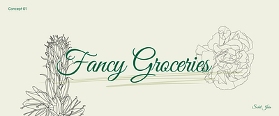 Fancy Groceries app branding illustration logo ui