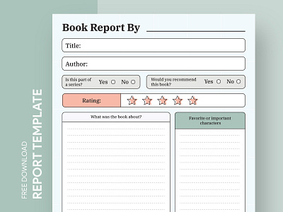 Book Report 3rd Grade Free Google Docs Template book bookreport criticism docs document google grade grades print printing reading report review summary template templates