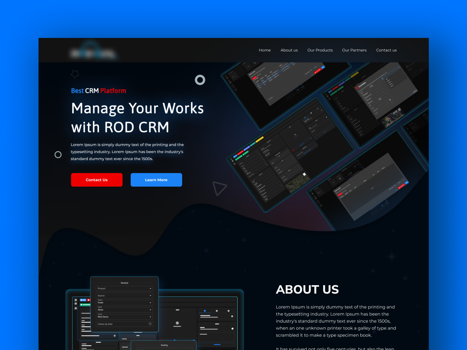 CRM Landing Page by Tanim Ahamed 🏅 for Infinity Design on Dribbble