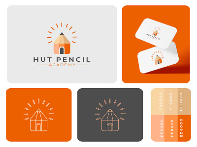 Hut pencil Logo design creative hut logo creative logo hut logo hut pencil logo minimal hut logo minimal pencil logo modern hut logo modern logo modern pencil logo negative space logo pencil logo simple hut logo