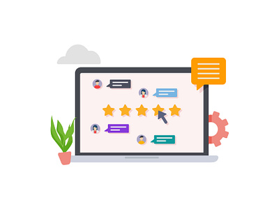 Customer review five star rating, good and bad rate and text 👇 design