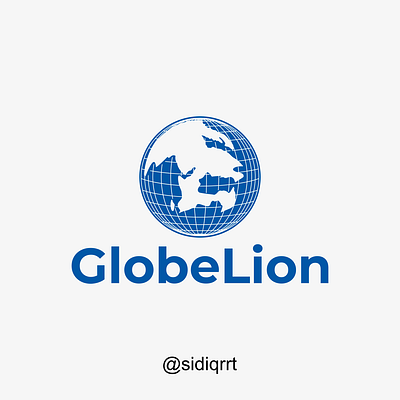 GLOBE LION design globe graphic design icon lion logo minimal