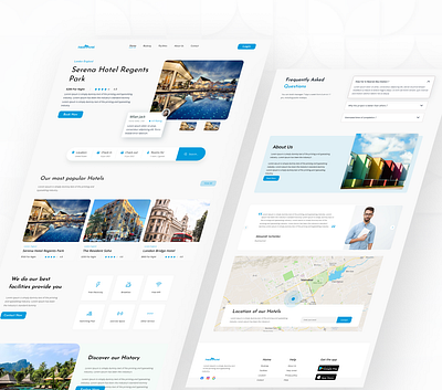 Hotel Booking Website UI Case Study booking booking hotel booking web design branding design graphic design hotel booking system hotel booking website illustration landing page logo site for booking site fot hotel ui ui design user interface ux design web design website