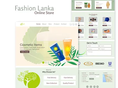 Fashion Lanka- Online Store branding color cosmetic dashboard design e commerce ecommerce figma graphic design landing page online online store perfume product sri lanka ui ui ux ux web website