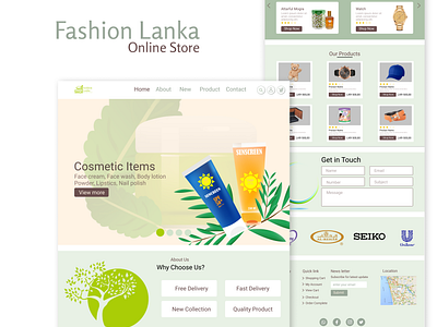 Fashion Lanka- Online Store branding color cosmetic dashboard design e commerce ecommerce figma graphic design landing page online online store perfume product sri lanka ui ui ux ux web website