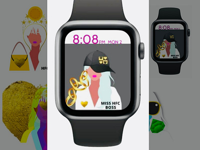 HFC Smartwatch Design 3d apple watch mock up branding canva design digital design digital designer figma figma mock ups hfc nft illustration logo missnv nft nft art product designer smartwatches ui ux design vector