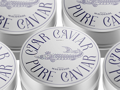 Czar Caviar, Dubai branding calligraphy caviar classic custom graphic design identity illustration logo old school packaging retro typography vector vintage