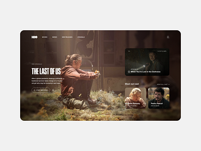 HBO Last of Us hbo last max movies netflix of ui us ux webdesign website
