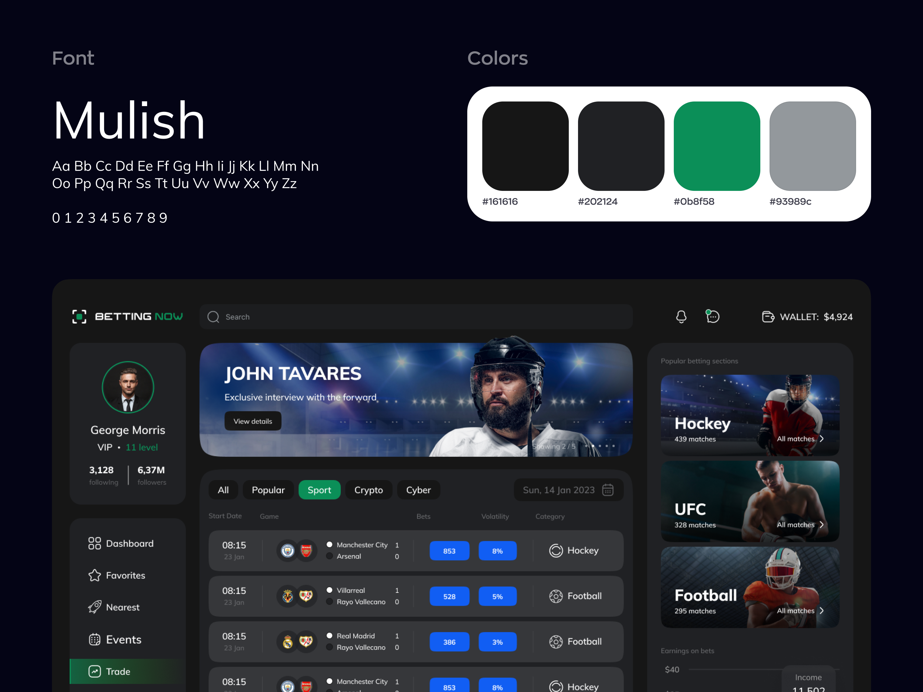Betting Dashboard UI by Ronas IT | UI/UX Team on Dribbble