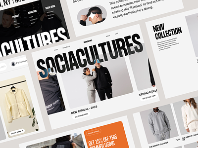 SOCIACULTURES | E-commerce Website bold design e commerce fashion flat illustration landing pages simple website