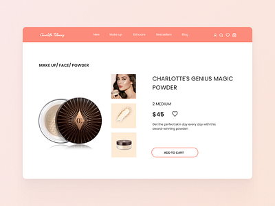 Beauty Cosmetic E-commerce Design design ui