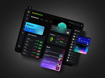 Trade Monitoring Dashboard UI awesome crypto dark dashboard design ipad isometric stock tablet trade ui ux