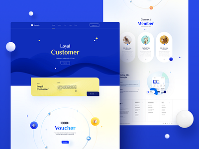 Loyal Customer landing page blue landing page loyal member ui website