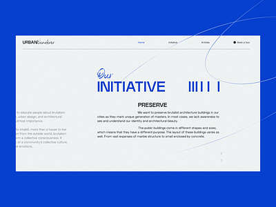 URBAN Wanderer architecture brutalist creative design landing page modern ui web