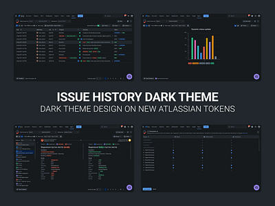 dark theme design on new Atlassian tokens app dark theme design ui ux