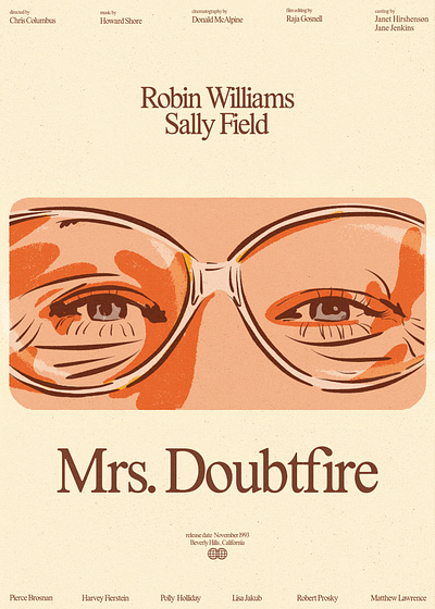 Mrs. Doubtifire branding design doodles graphic design illustration mrs doubtfire posterdesign print typography