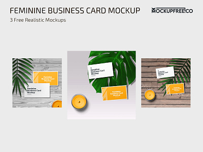 Feminine Business Card Mockup business businesscard card free freebie mockup mockups photoshop product psd template templates
