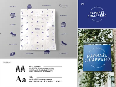 Chiappero branding charcutier illustration logo