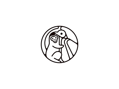 Capuchin bird brand branding capuchin design elegant graphic design illustration line linear logo logo design logotype mark minimalism minimalistic modern monkey sogn vector