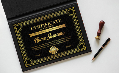 Certificate Design award certificate certificate certificate design design golden graphic design illustration typography vector
