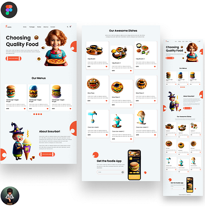 Fast Food website UI frontenddeveloper graphic design ui ux web design