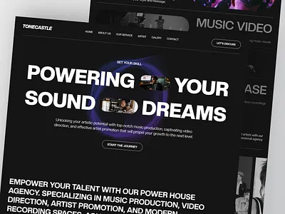 Tonecastle - Power House Agency Website agency agency landing page clean design homepage interface landing page landing page design music power house power house agency power house website studio ui ui design ux web web design website website design