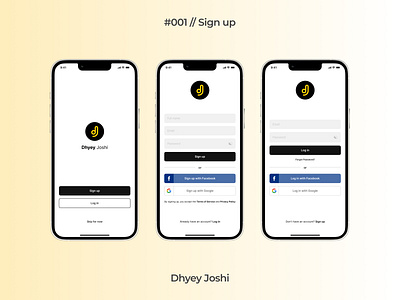 Day 001 - Sign up community design figma india ios iphone mobile mobiledesign signup ui ux website