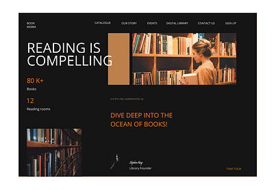 Library Website Design branding graphic design ui