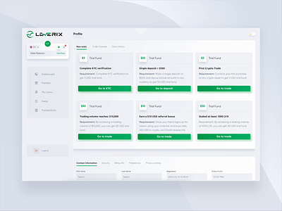 UI UX Dashboard Design for Leverix AI Powered Crypto Wallet SaaS admin panel ai ai powered banking crypto dashboard extej finance fintech forms investing investments profile saas settings ui ux user panel wallet web app web design