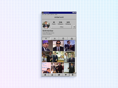 BuiLD 1.0 Day 11 - Instagram UI on windows 98 build concept design designdrug ui uidesign ux visual design watchmegrow