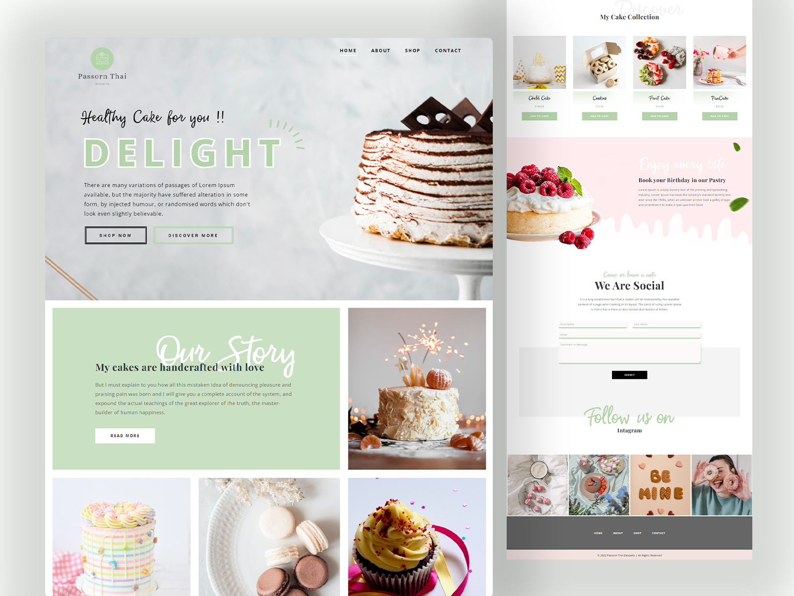 Cake Shop Website Design :) by Ritika Baheti on Dribbble