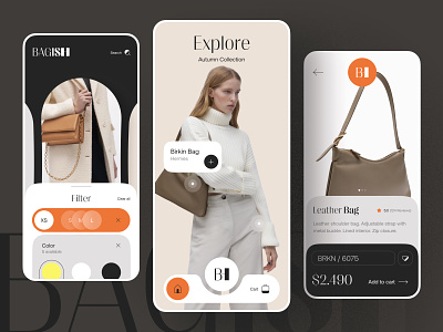 Fashion eCommerce App app boutique branding clothing design fashion high fashion lifestyle luxury mobile app shopping style ui