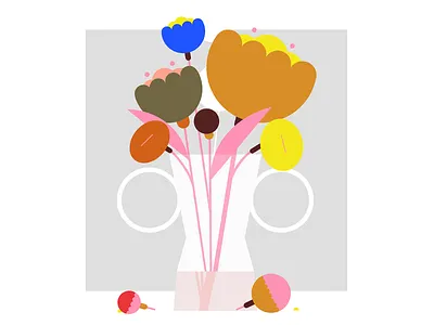 Flowers design flatcolors flatdesign flatillustration floral flowers home illustration nature retrocolors vase vectorart