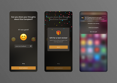 Feedback for health app app design ui ux