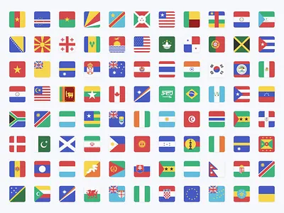 Mundo — Premium Flags Icon Set australia flag canada flag clean collection country currency euro flag flags icon pack icon set icons language planet premium swiss flag unique us flag world