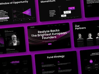 Realyze Ventures Web Design Concept dailyui design illustration landing page logo startup tech ui uiux ux web app web design web design project website website design