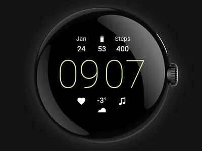 Simple Digital: Watch face for Wear OS amoled watch faces amoledwatchfaces android android wear app design fossil galaxy watch galaxywatch5 googleplay pixel watch pixelwatch ticwatch ui watch face watchface wear os wear os watch face wearos