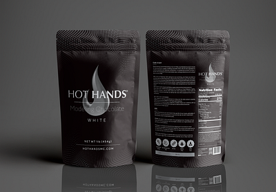 Hot Hands (Modeling Chocolate) White alis design branding design packaging design pouch design