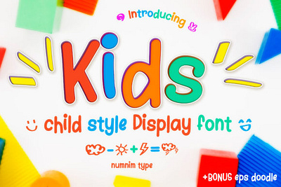 Kids Font 3d animation app branding design graphic design illustration logo motion graphics typography ui ux vector