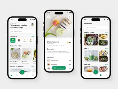 Cookpedia - Food Recipe Mobile App app cook cook app cooking cooking app design food food recipe app mobile mobile app mobile design mobile ui recipe recipe app recipes ui ui design ux