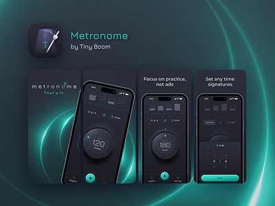 ASO Design for Metronome by Tiny Boom app app store aso branding design google play graphic design illustration screenshots typography ui vector