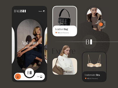 Fashion eCommerce App app boutique branding clothing fashion lifestyle logo luxury mobile app products shopping style ui ux
