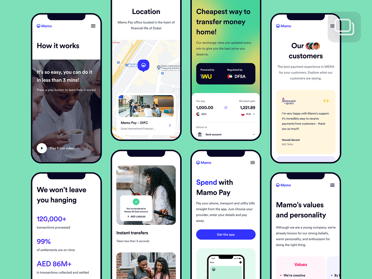 Mamo Website – Mobile Inner Pages by SELECTO on Dribbble