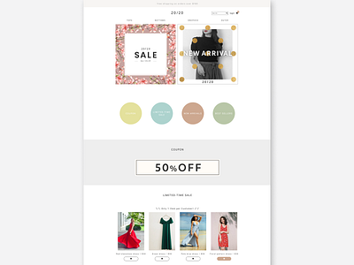 E-commerce Website: Practice API / DOM adobe photoshop design ecommerce fashion graphic design javascript jquery ui