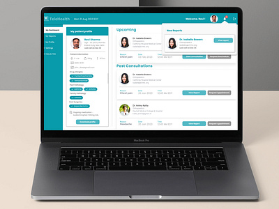 'TeleHealth' Healthcare app UI app design doctor graphic design health medical patient poc product product design ui ui design user flow ux